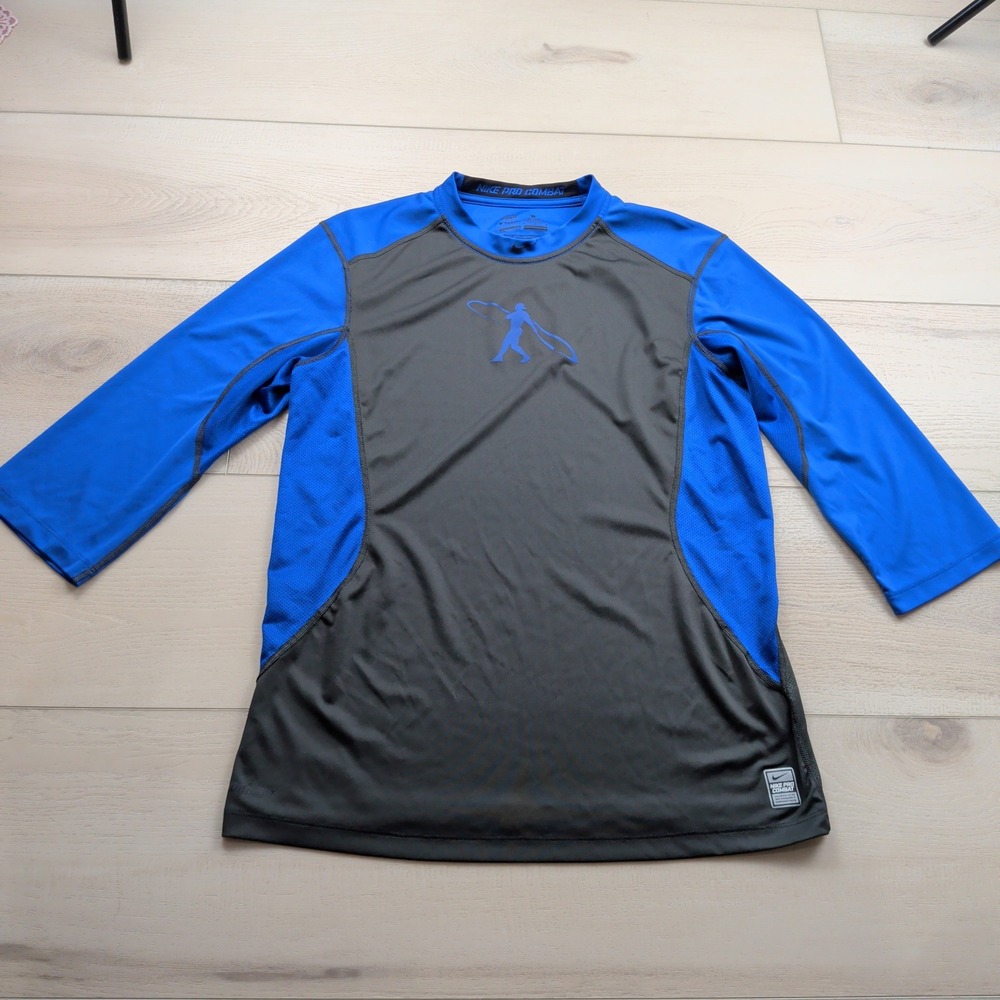 Nike Pro Combat Swingman 3/4 Raglan Sleeve Baseball Shirt Mens L Ken Griffey Jr.